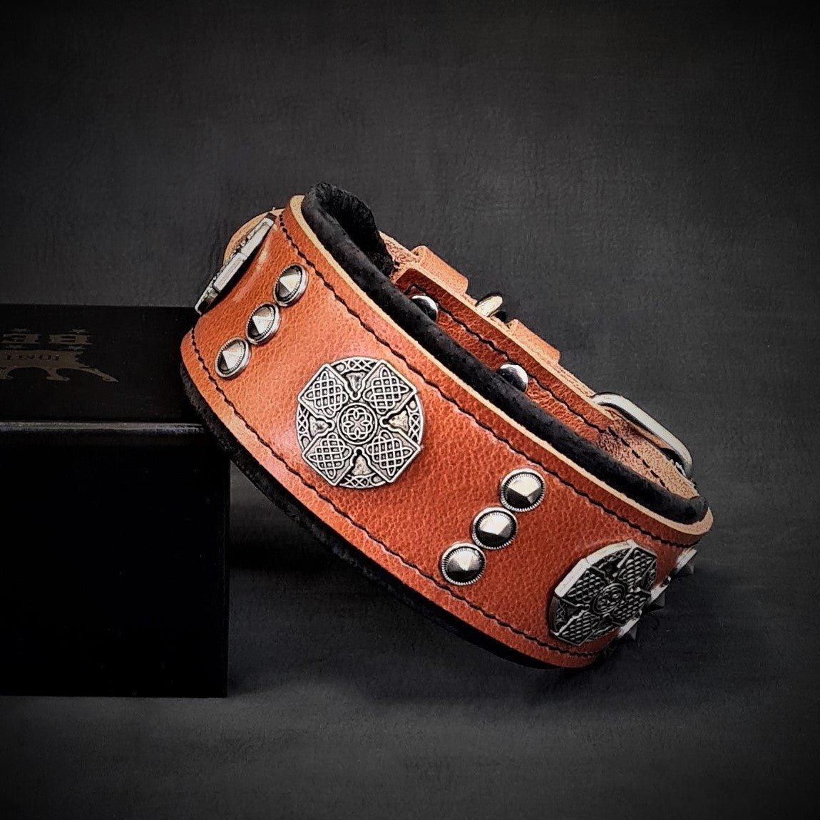 Maximus Leather Collar – Silver Edition