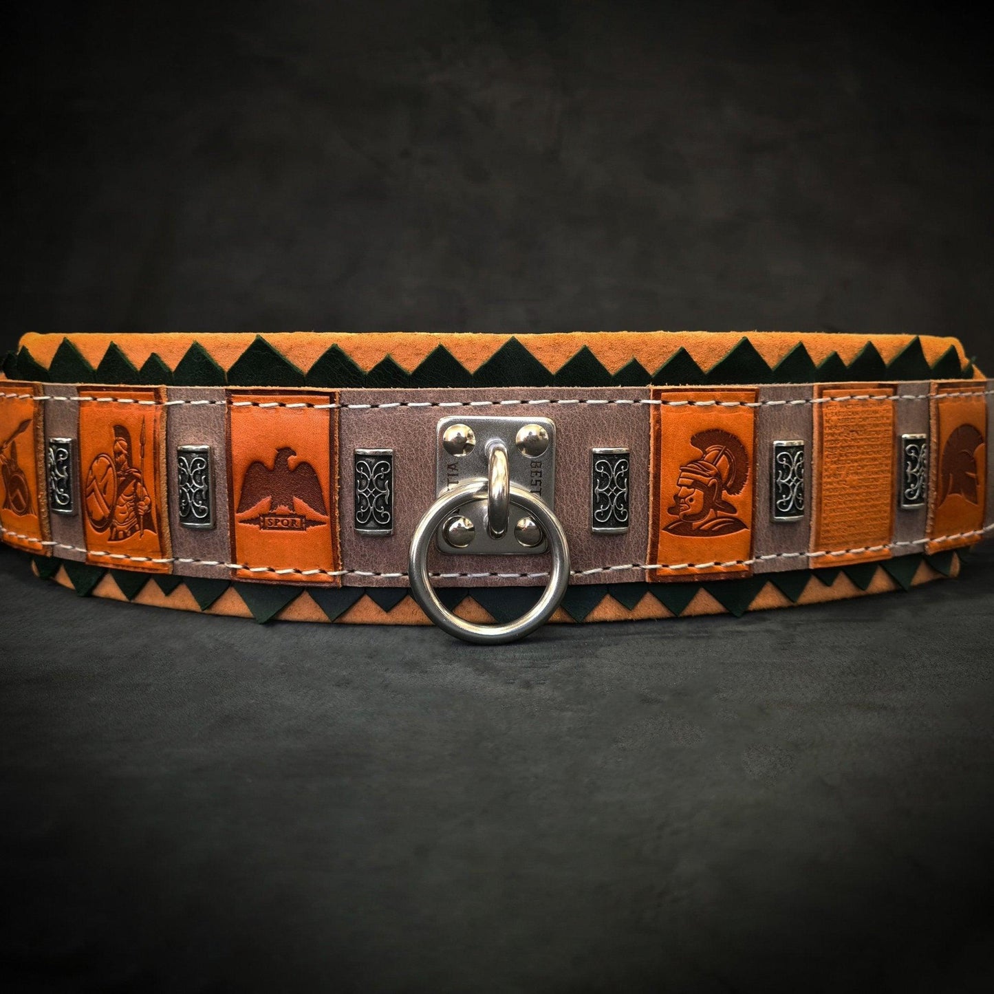 SPQR Leather Collar – Ancient Rome Edition