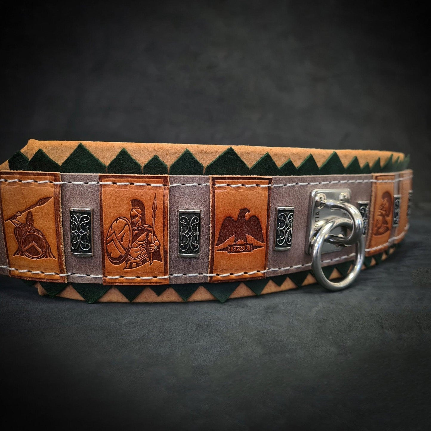 SPQR Leather Collar – Ancient Rome Edition